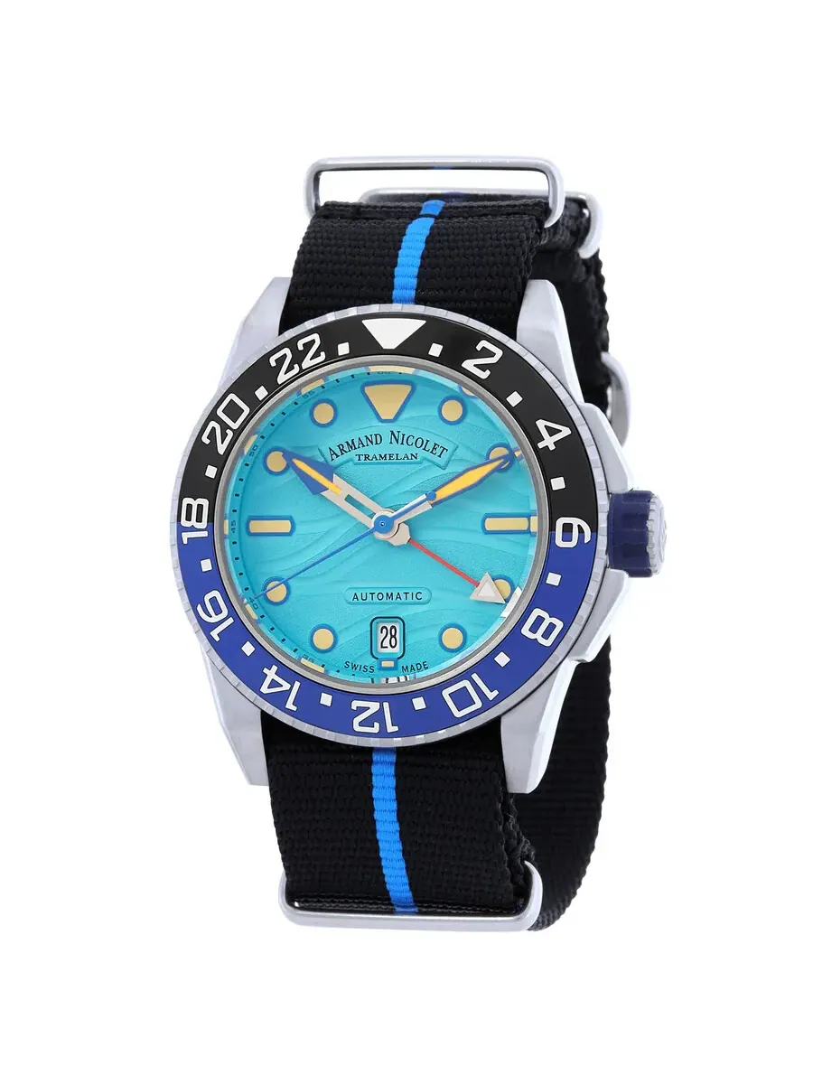 Мужские часы Armand Nicolet JSH Automatic Batman Bezel A486RGU-TF-BN24480AANU — изображение 1 из 3, оттенок черный синий