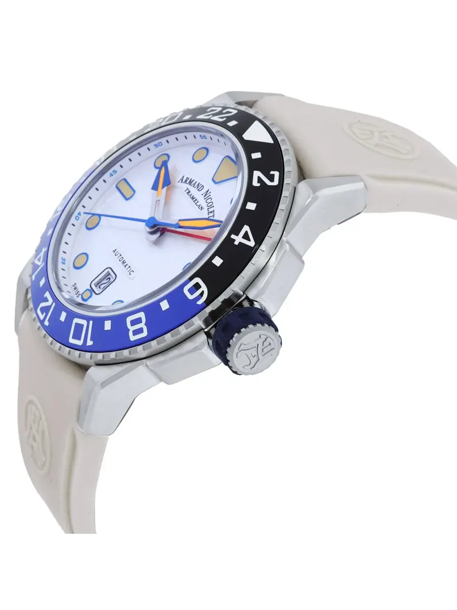 Мужские часы Armand Nicolet JSH Automatic с серебристым циферблатом A486RGU-AU-GG4710B — изображение 2 из 3
