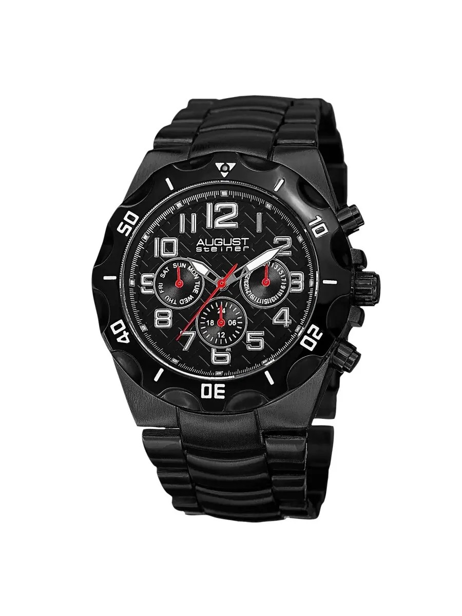 Мужские часы August Steiner Quartz с черным циферблатом AS8161BK