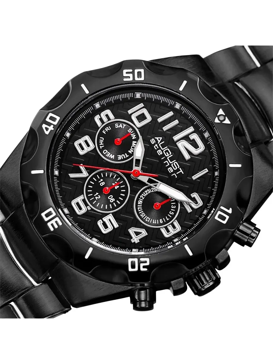 Мужские часы August Steiner Quartz с черным циферблатом AS8161BK — изображение 2 из 4, оттенок черный