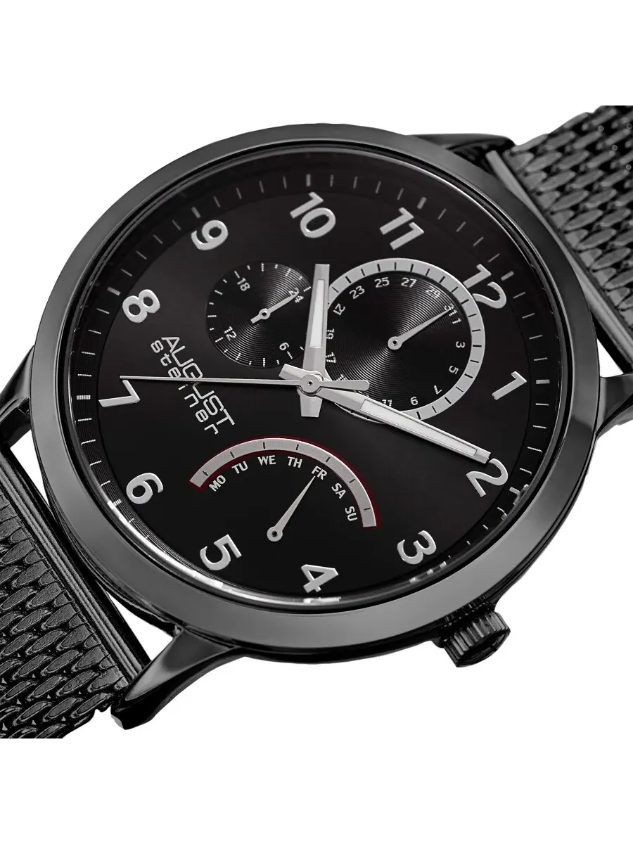 Мужские часы August Steiner Quartz с черным циферблатом AS8230BK — изображение 2 из 4, оттенок черный