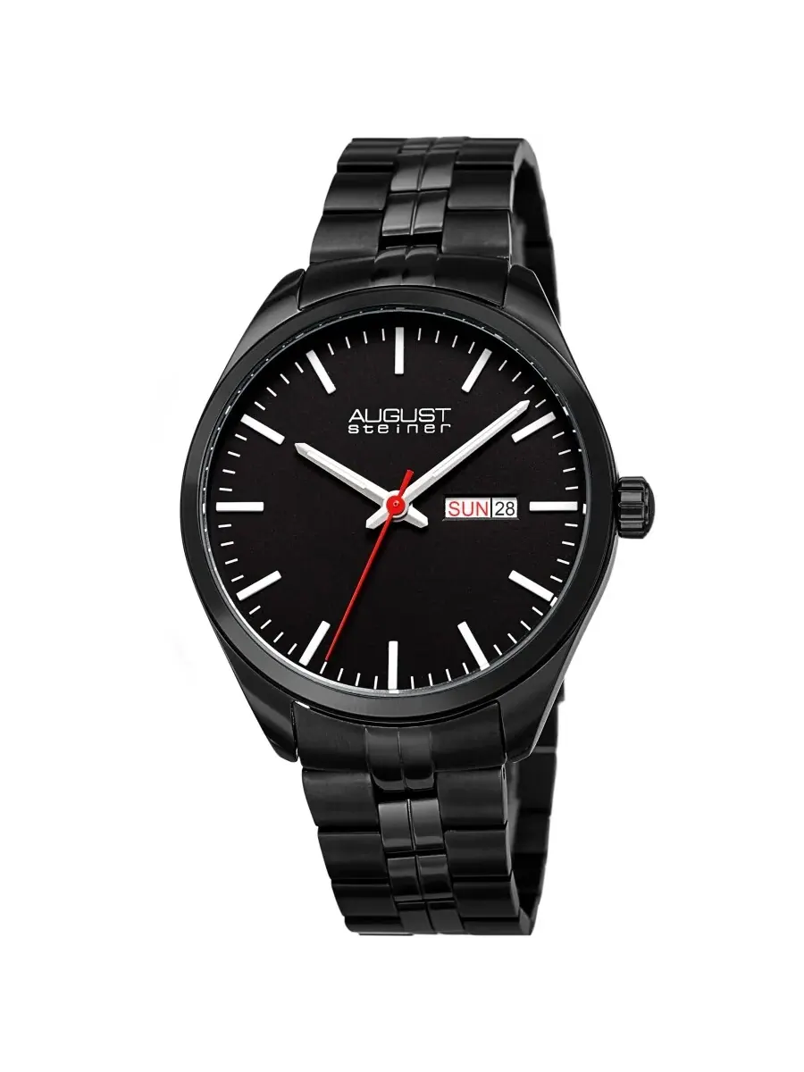 Мужские часы August Steiner Quartz с черным циферблатом AS8271BK
