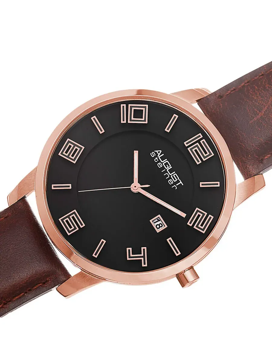 Мужские часы August Steiner Black AS8108RG — изображение 2 из 4, оттенок розовый золотистый