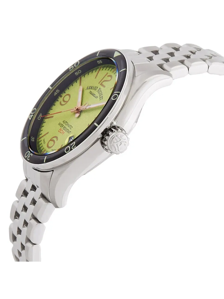 Мужские часы Armand Nicolet M2H Automatic A740HNA-VS-BMA22740A — изображение 2 из 3, оттенок яркий зеленый