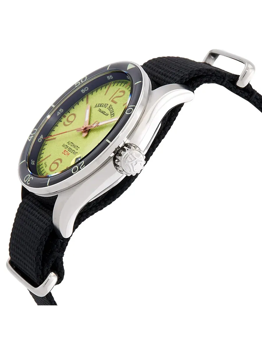 Мужские часы Armand Nicolet M2H Automatic A740HNA-VS-BN22481AANN — изображение 2 из 3, оттенок яркий зеленый