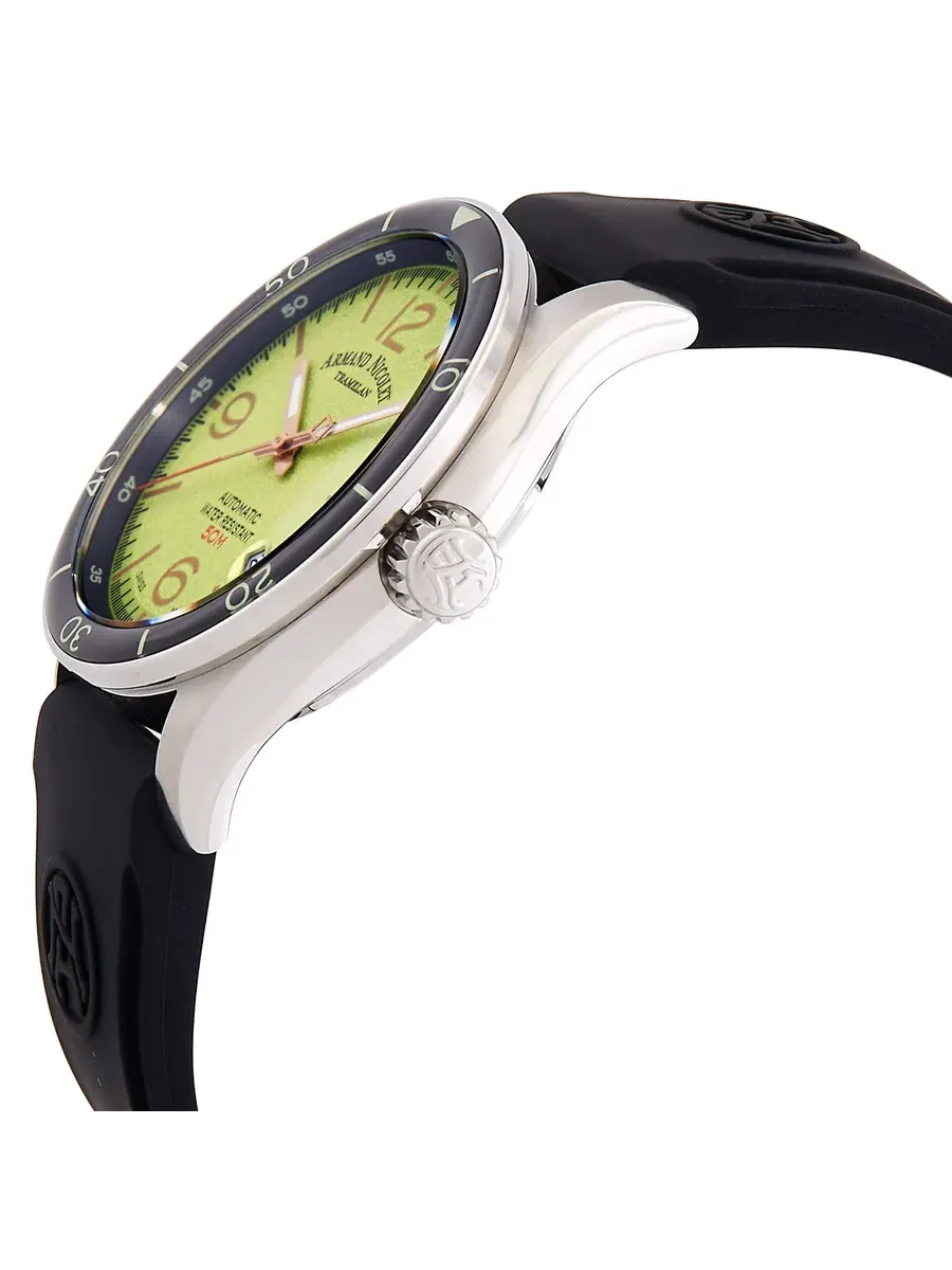 Мужские часы Armand Nicolet M2H Automatic A740HNA-VS-GG2710N — изображение 2 из 3, оттенок яркий зеленый