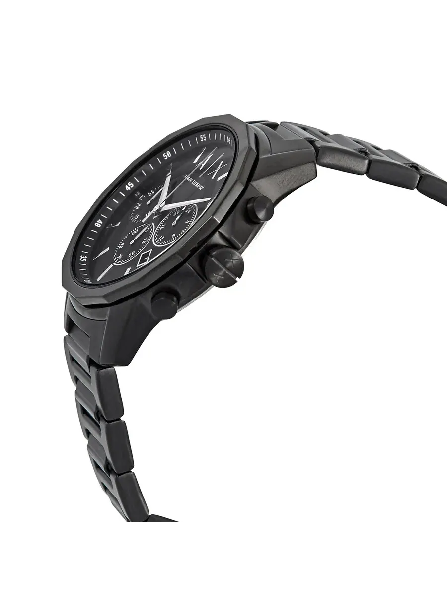 Мужские часы Armani Exchange Banks с кварцевым хронографом и черным циферблатом AX1722 — изображение 2 из 3, оттенок черный