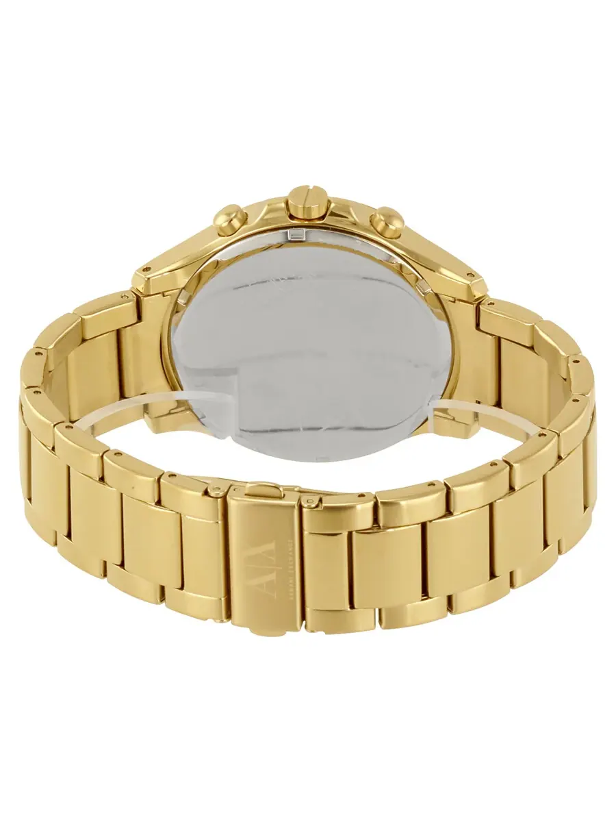 Часы Armani Exchange AX2137 с черным циферблатом, хронографом и золотым покрытием, унисекс — изображение 3 из 4
