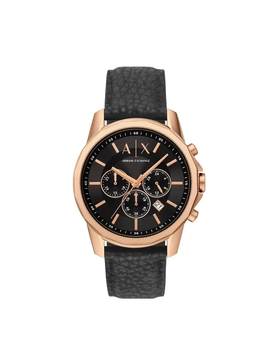 Мужские часы Armani Exchange Chronograph с кварцевым механизмом, матовые черные, модель AX1769 — изображение 1 из 3