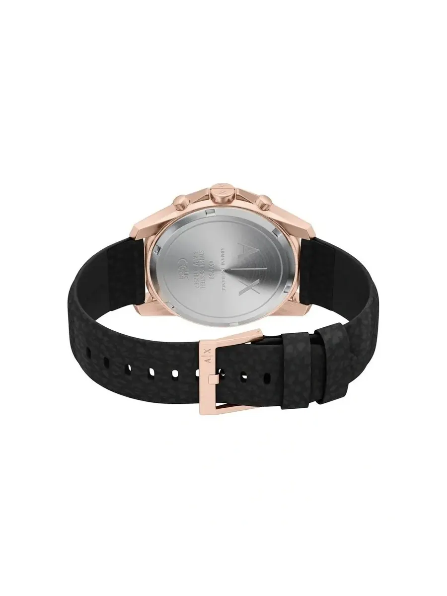 Мужские часы Armani Exchange Chronograph с кварцевым механизмом, матовые черные, модель AX1769 — изображение 3 из 3