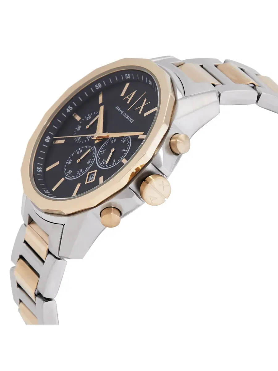 Мужские часы Armani Exchange Banks Chronograph с кварцевым механизмом, черным циферблатом AX7148SET — изображение 2 из 4
