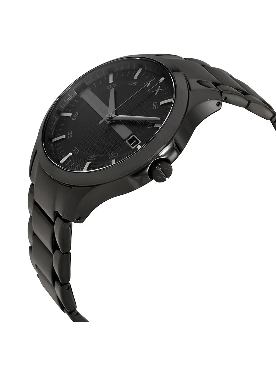 Подарочный набор для мужчин Armani Exchange Hampton с черным циферблатом AX7101 — изображение 2 из 4, оттенок черный