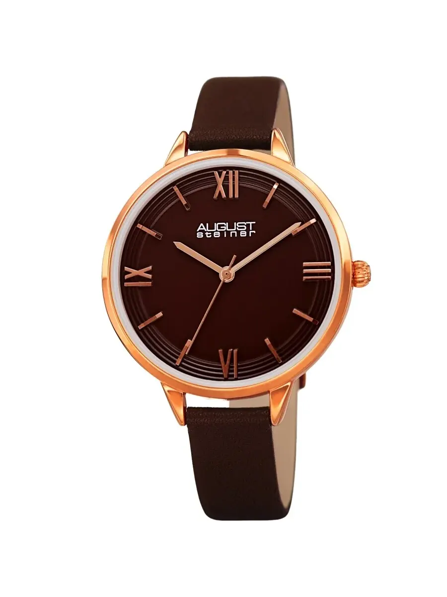 Женские часы August Steiner Quartz с коричневым циферблатом AS8263BR