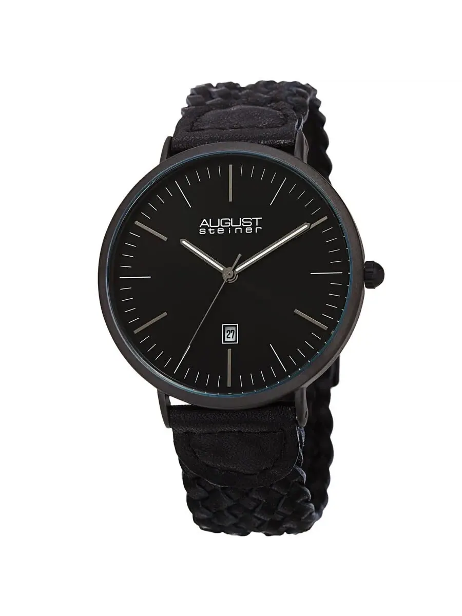 Мужские часы August Steiner Quartz с черным циферблатом AS8293BK