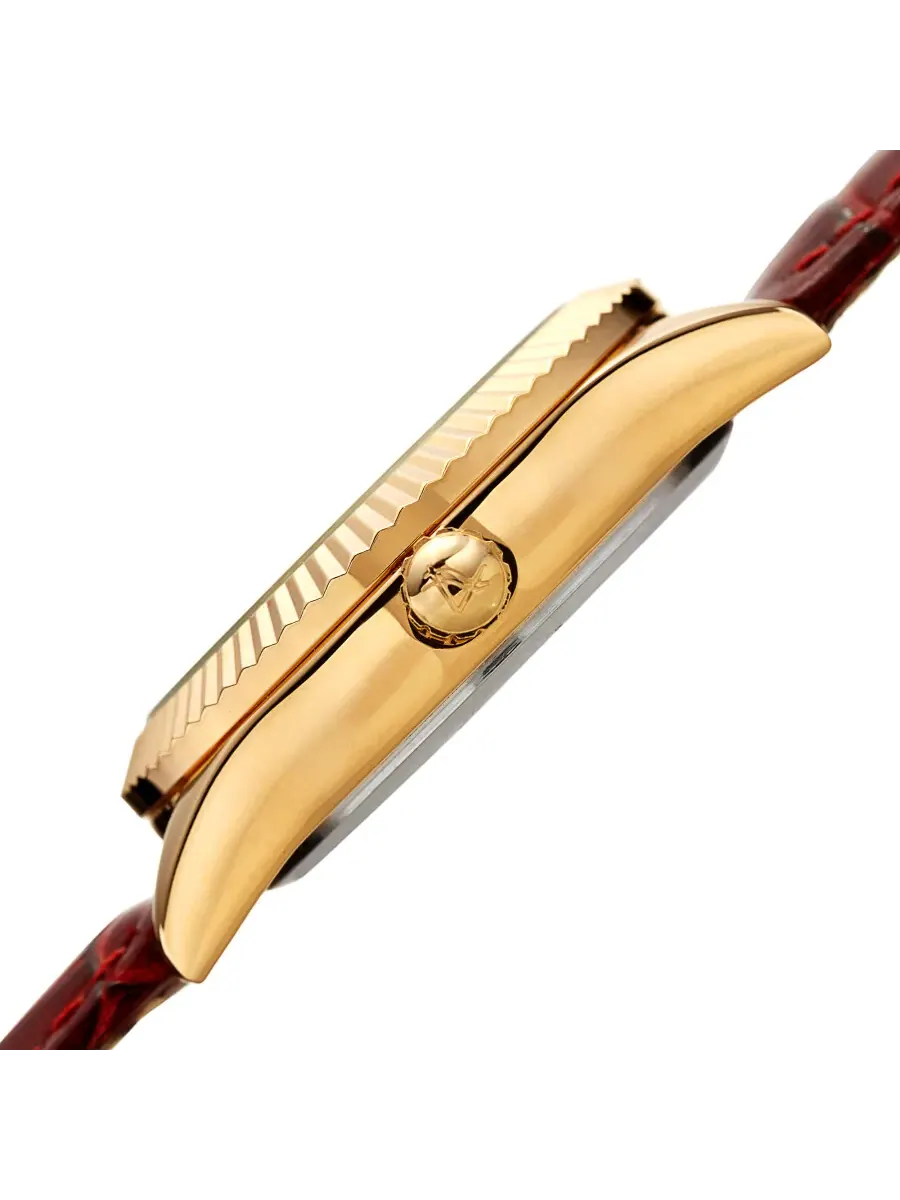 Женские часы August Steiner Quartz с серебристым циферблатом и бриллиантом AS8277RD — изображение 3 из 4, оттенок золотистый