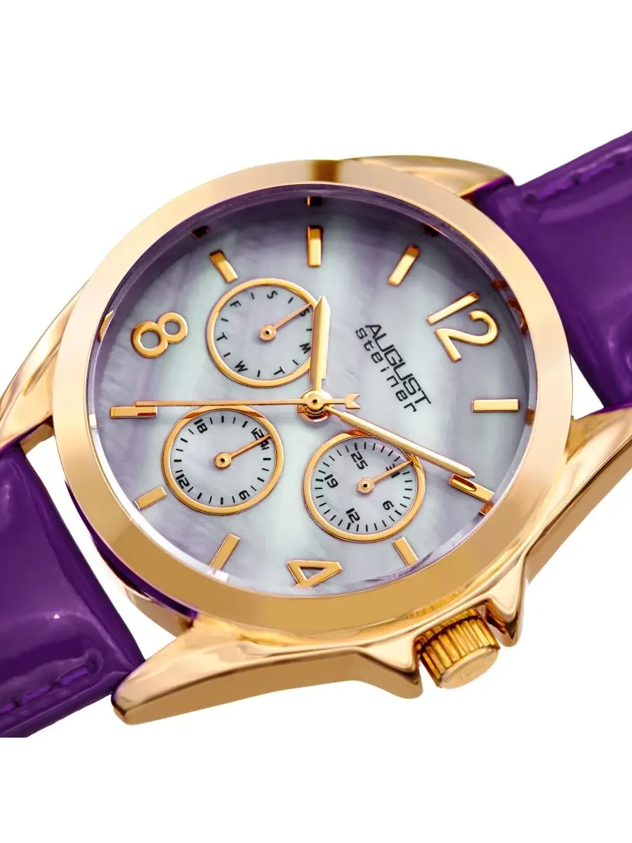 Женские часы August Steiner Quartz с серебристым циферблатом AS8191PU — изображение 2 из 4, оттенок золотистый