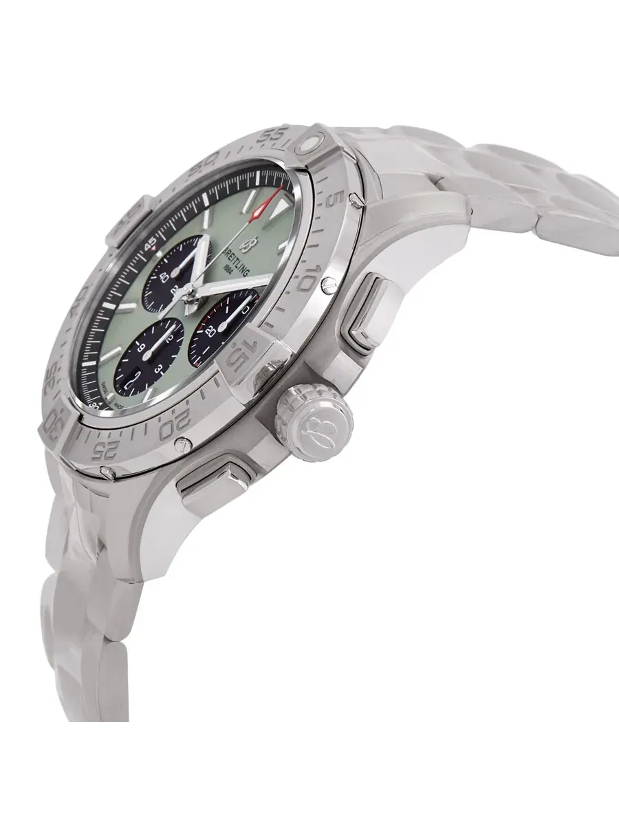 Мужские часы Breitling Avenger B01 44 мм Хронограф Автоматический Зеленый циферблат AB0147101L1A1 — изображение 2 из 3