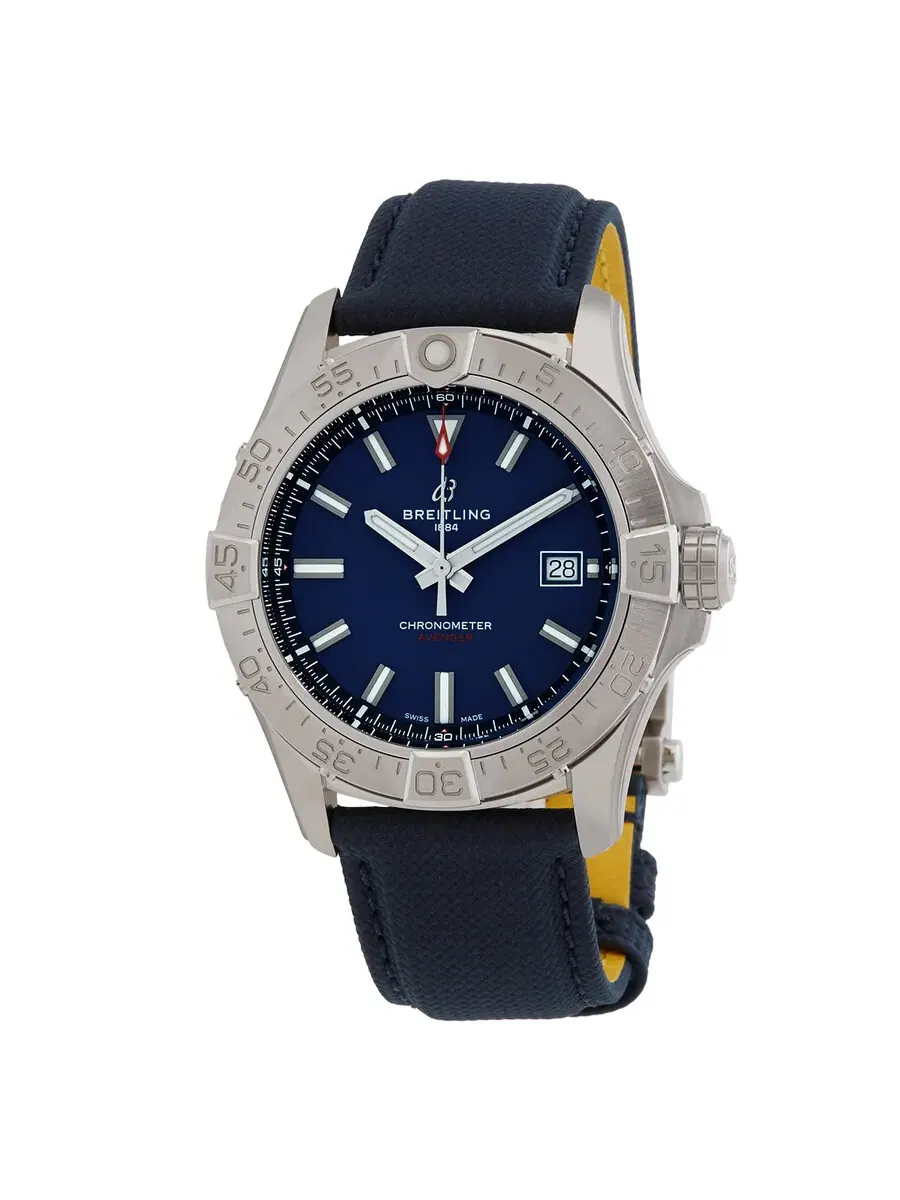 Мужские часы Breitling Avenger 42 Automatic с синим циферблатом A17328101C1X1 — изображение 1 из 3, оттенок серебристый