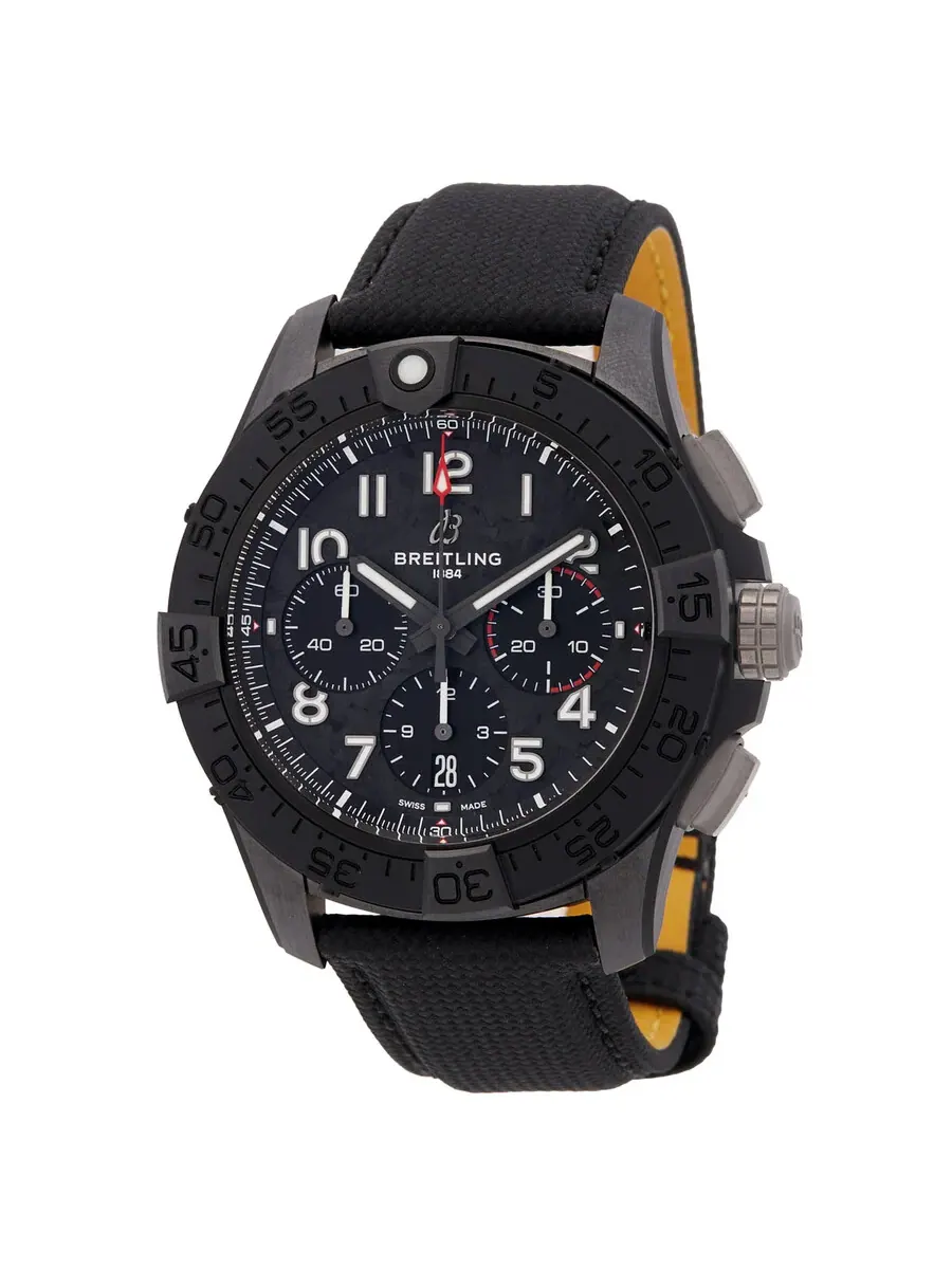 Мужские часы Breitling Avenger Chronograph 44 Night Mission с автоматическим механизмом и черным — изображение 1 из 3