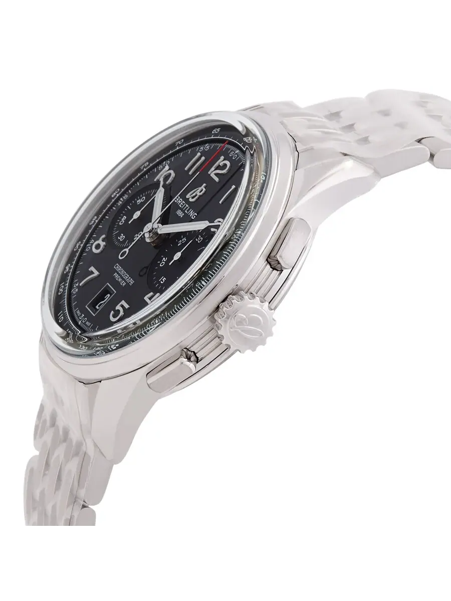 Мужские часы Breitling Premier B01 Chronograph 42 Automatic с черным циферблатом AB0145221B1A1 — изображение 2 из 4