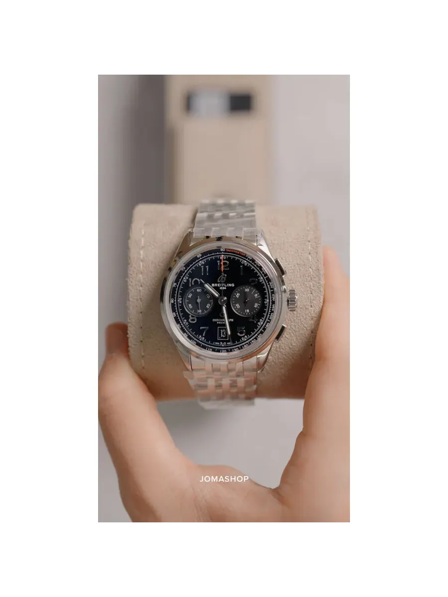 Мужские часы Breitling Premier B01 Chronograph 42 Automatic с черным циферблатом AB0145221B1A1 — изображение 4 из 4