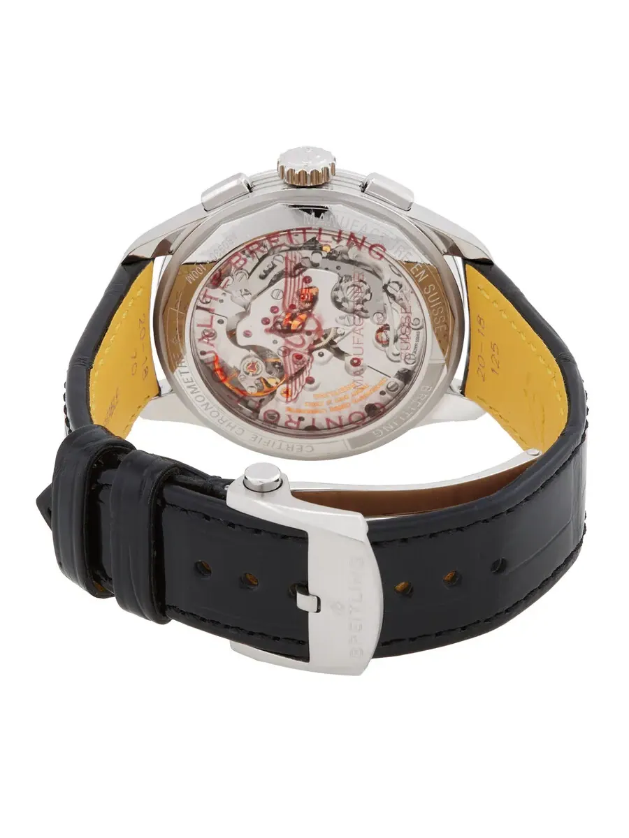 Часы Breitling Premier B09 Heritage Chronograph 40 мм с ручным заводом, белый циферблат, унисекс — изображение 3 из 3