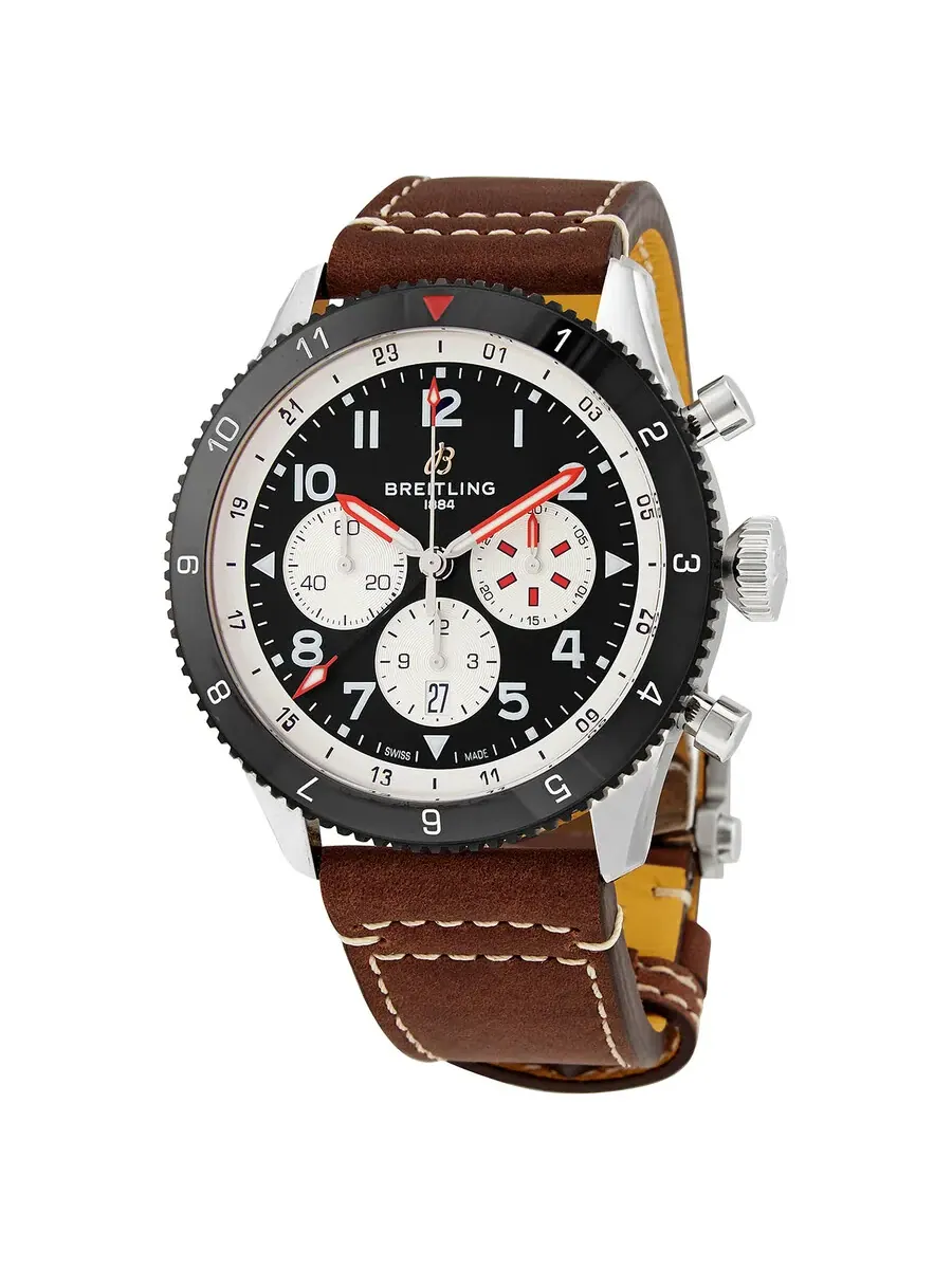 Мужские часы Breitling Super AVI Chronograph Automatic Chronometer с черным циферблатом — изображение 1 из 3, оттенок черный