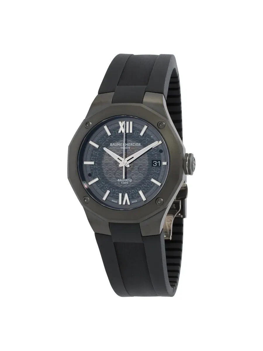 Мужские часы Baume et Mercier Riviera Baumatic Automatic с черным циферблатом M0A10617 — изображение 1 из 3, оттенок черный