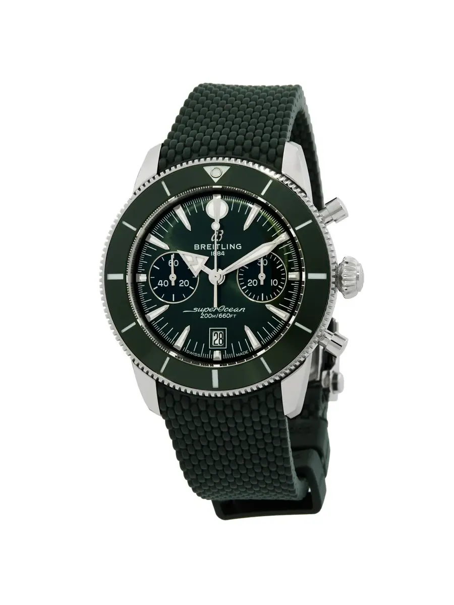 Мужские часы Breitling Superocean Heritage Chronograph Automatic Chronometer с зеленым циферблатом — изображение 1 из 3