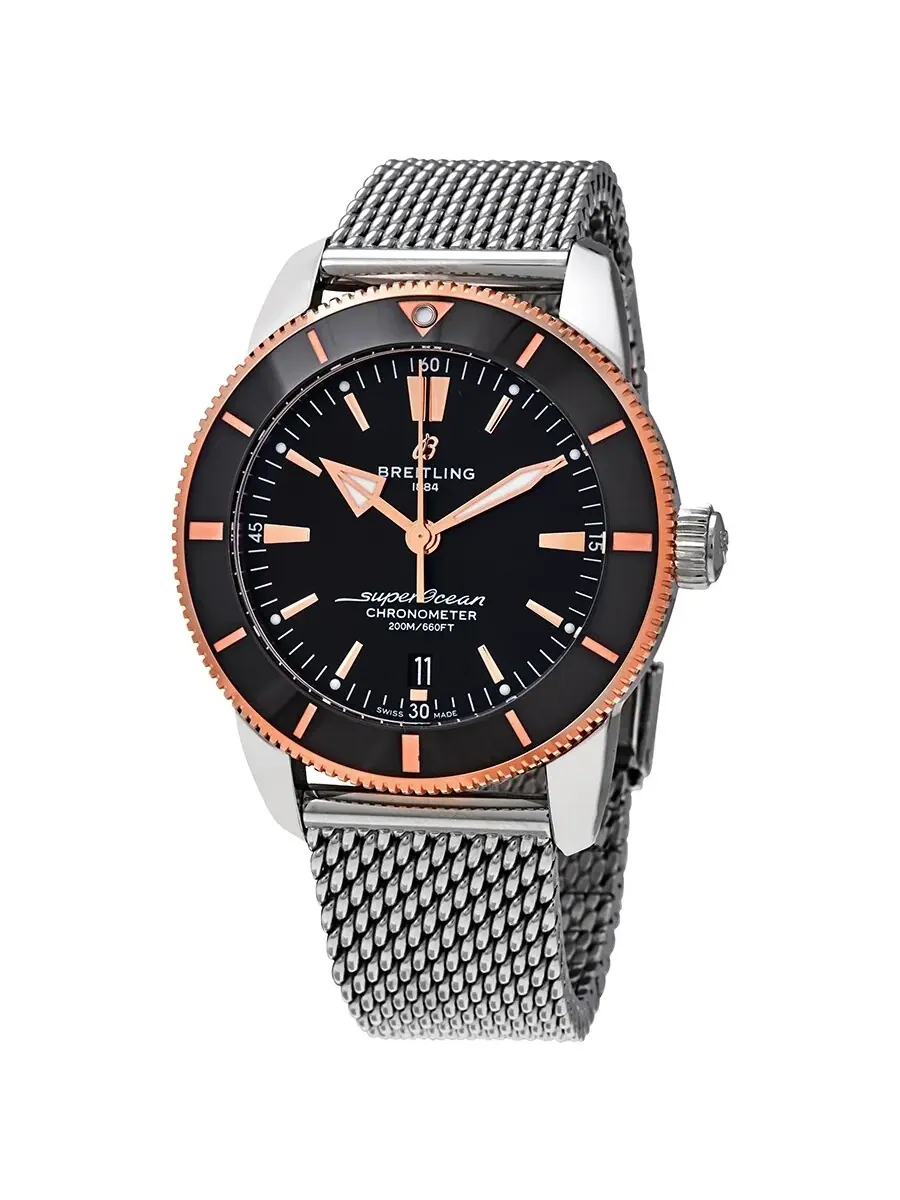 Мужские часы Breitling Superocean Heritage II Automatic Chronometer с черным циферблатом