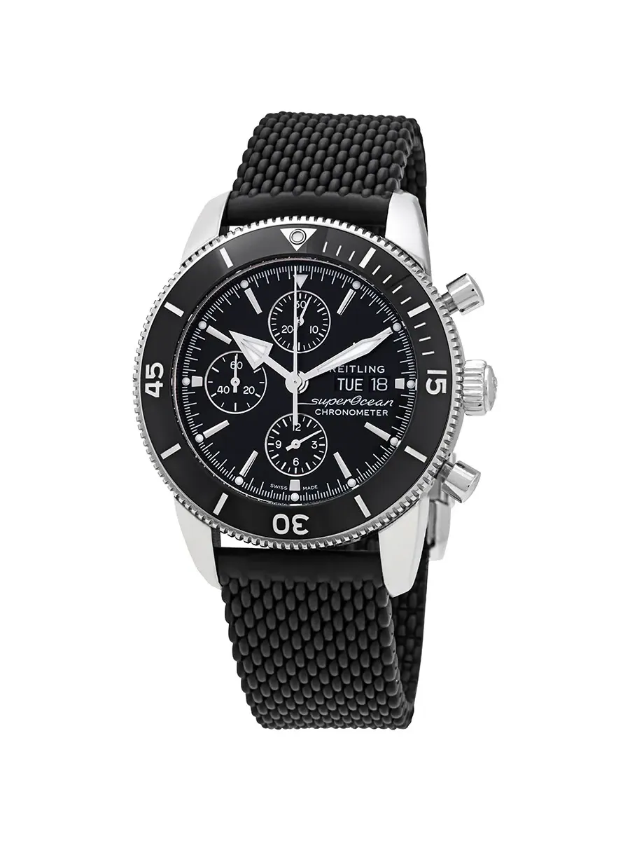 Мужские часы Breitling Superocean Heritage II Chronograph Automatic Chronometer с черным — изображение 1 из 3, оттенок черный
