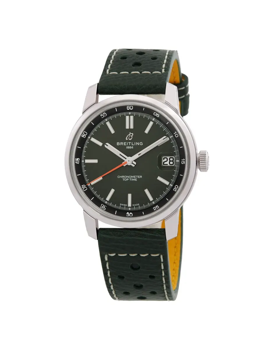 Часы Breitling Top Time B31 с ручным заводом, хронометр, зеленый циферблат, мужские AB3113171L1X1 — изображение 1 из 3