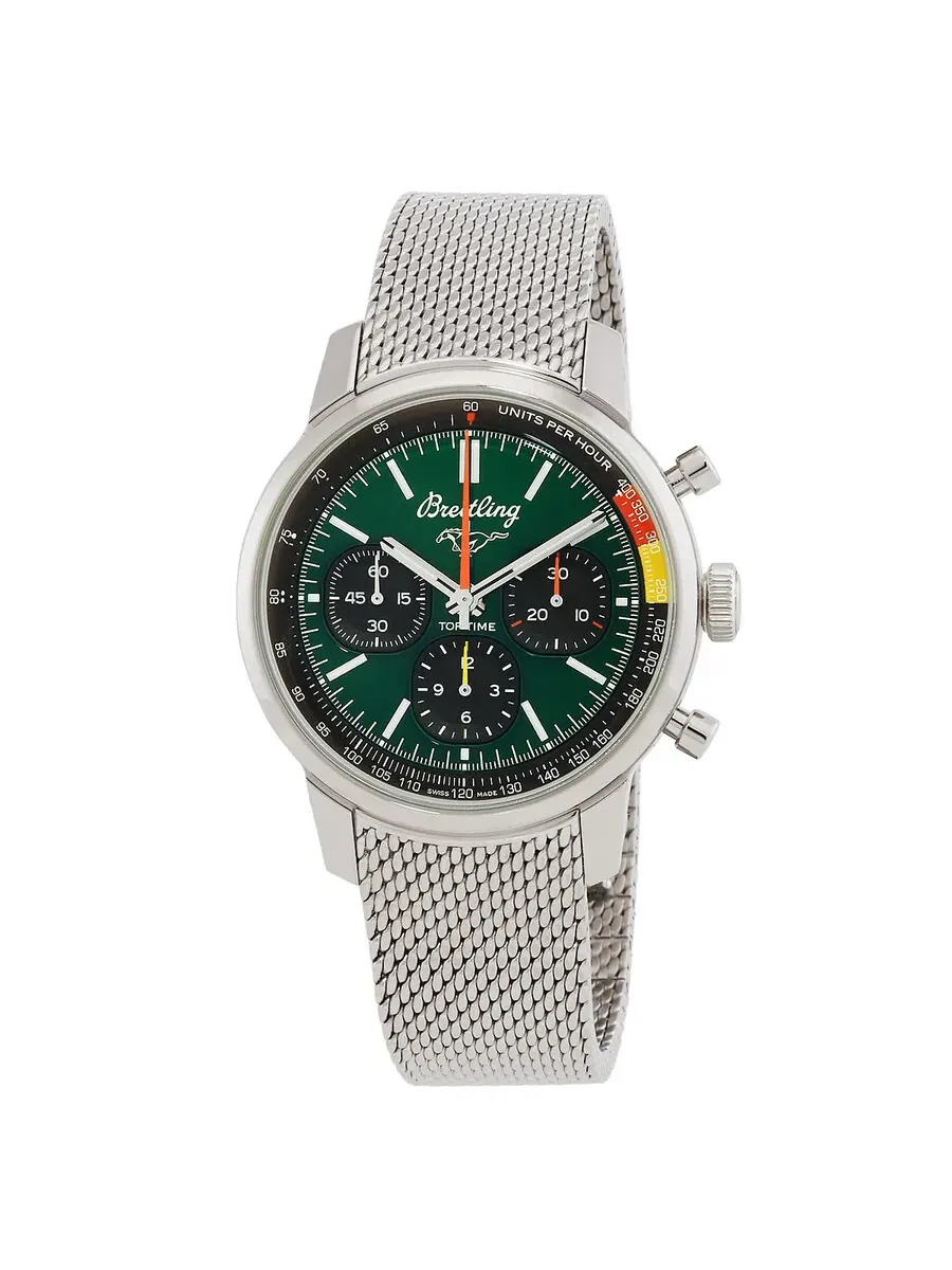 Часы Breitling Top Time B01 Ford Mustang Хронограф Автоматический Хронометр Зеленый циферблат — изображение 1 из 5