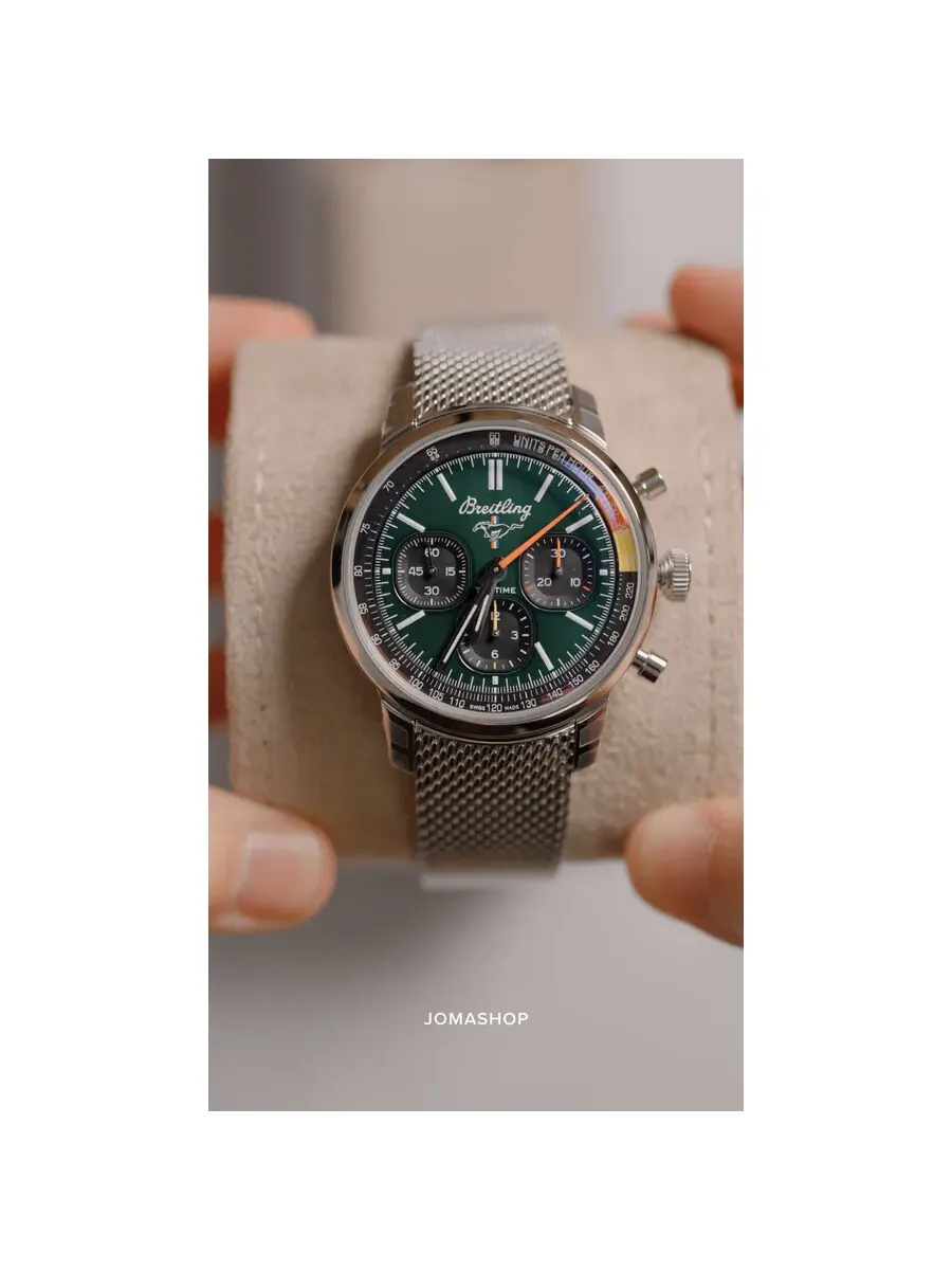 Часы Breitling Top Time B01 Ford Mustang Хронограф Автоматический Хронометр Зеленый циферблат — изображение 5 из 5