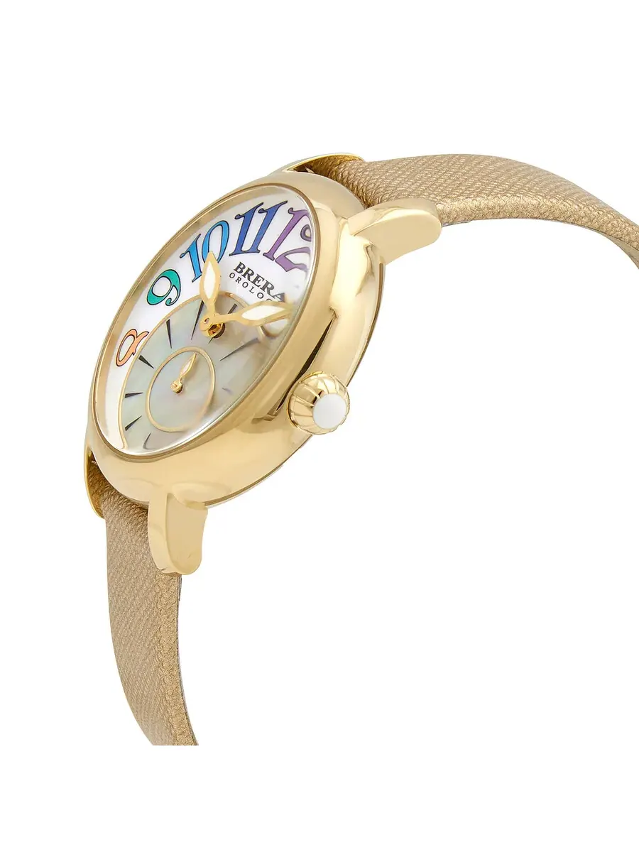 Женские часы Brera Orologi Valentina Modern Quartz BRVAMO3803-YGD-SAF — изображение 2 из 3, оттенок желтый золотистый