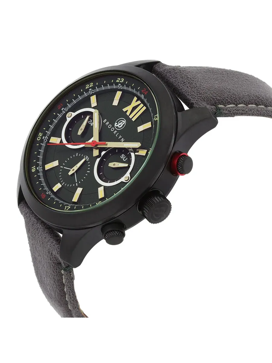 Мужские часы Brooklyn Watch Co. Stuyvesant Quartz с зеленым циферблатом BW-8128-GQ-08-GRY — изображение 2 из 3
