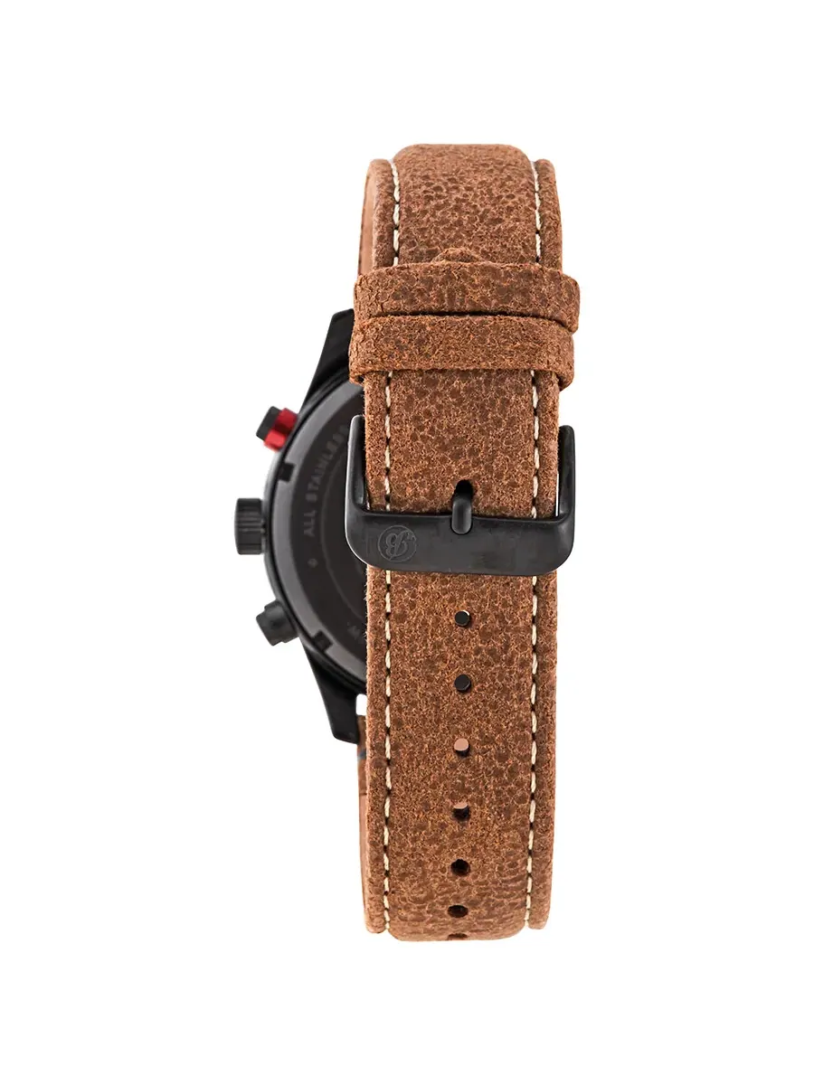 Мужские кварцевые часы Brooklyn Watch Co. Stuyvesant с черным циферблатом, модель BW-8128-BQ-01-LBRW — изображение 5 из 7
