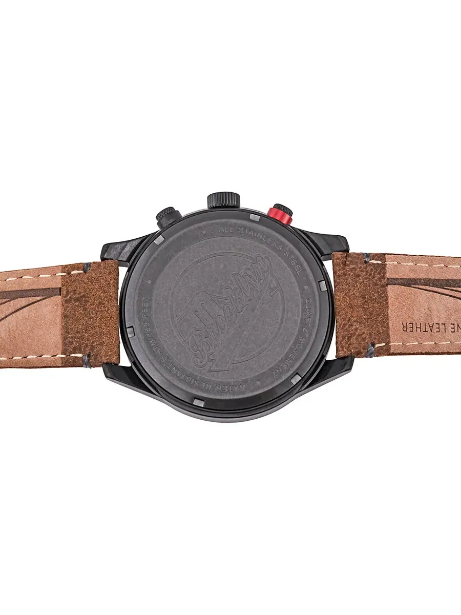 Мужские кварцевые часы Brooklyn Watch Co. Stuyvesant с черным циферблатом, модель BW-8128-BQ-01-LBRW — изображение 6 из 7