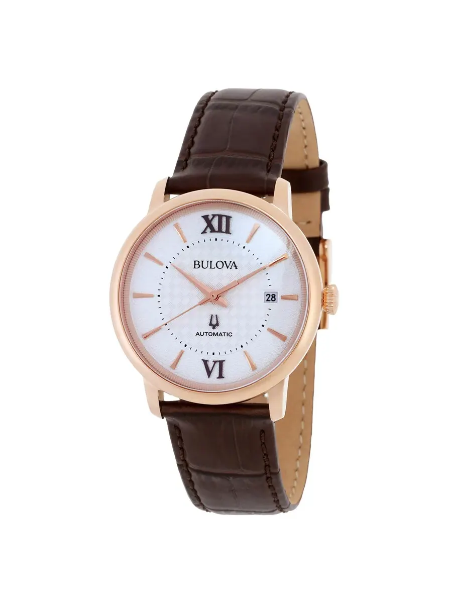 Мужские часы Bulova Hudson с кварцевым механизмом и серебристым циферблатом 97B225 — изображение 1 из 3
