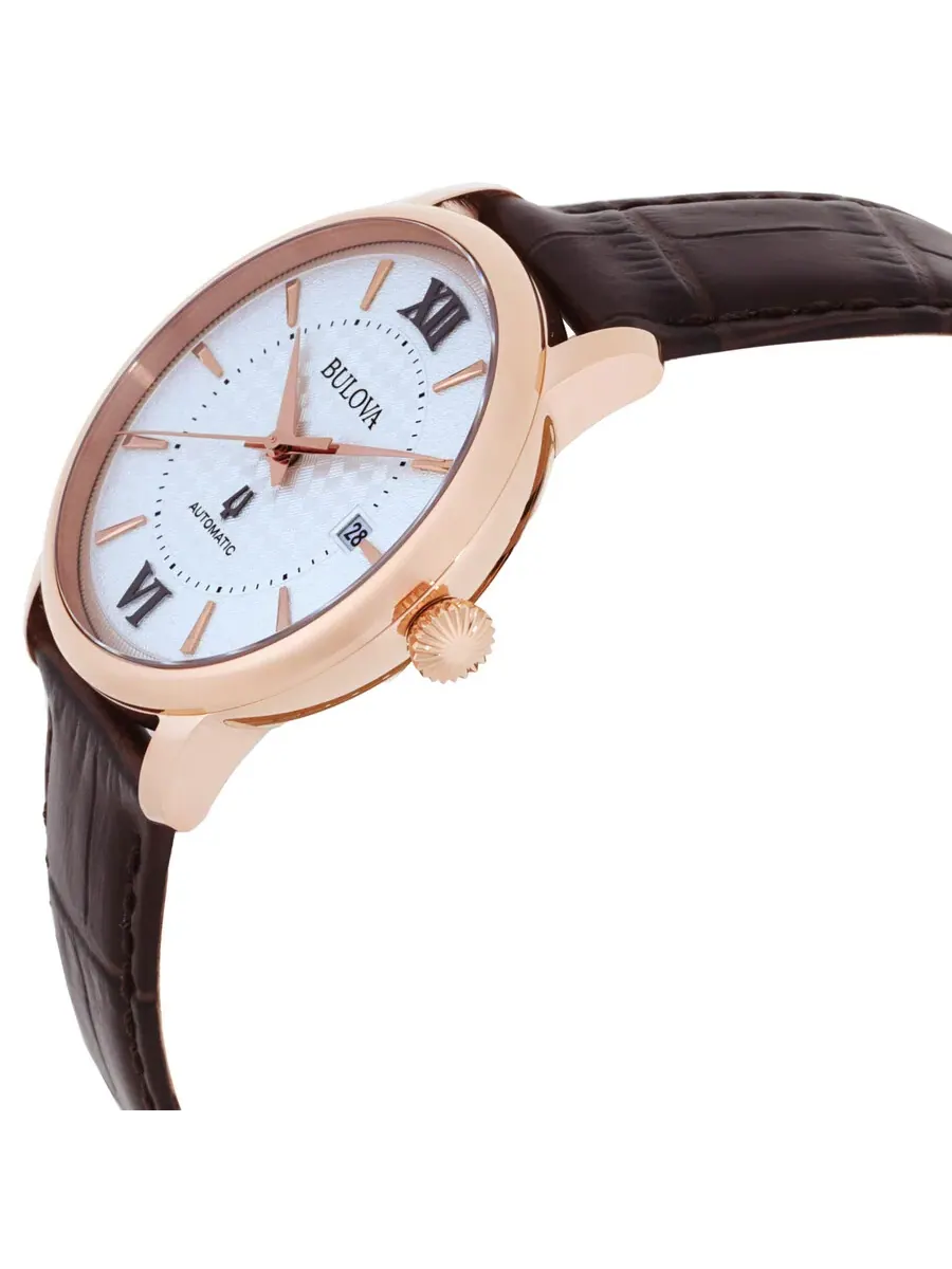 Мужские часы Bulova Hudson с кварцевым механизмом и серебристым циферблатом 97B225 — изображение 2 из 3