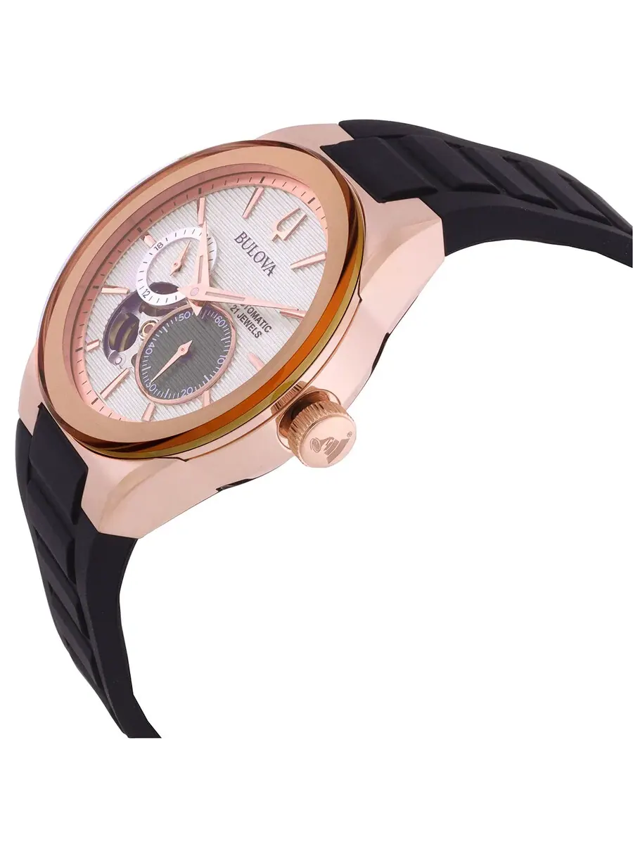 Мужские часы Bulova Latin Grammy Chronograph Automatic с серебристым циферблатом 97A186 — изображение 2 из 4