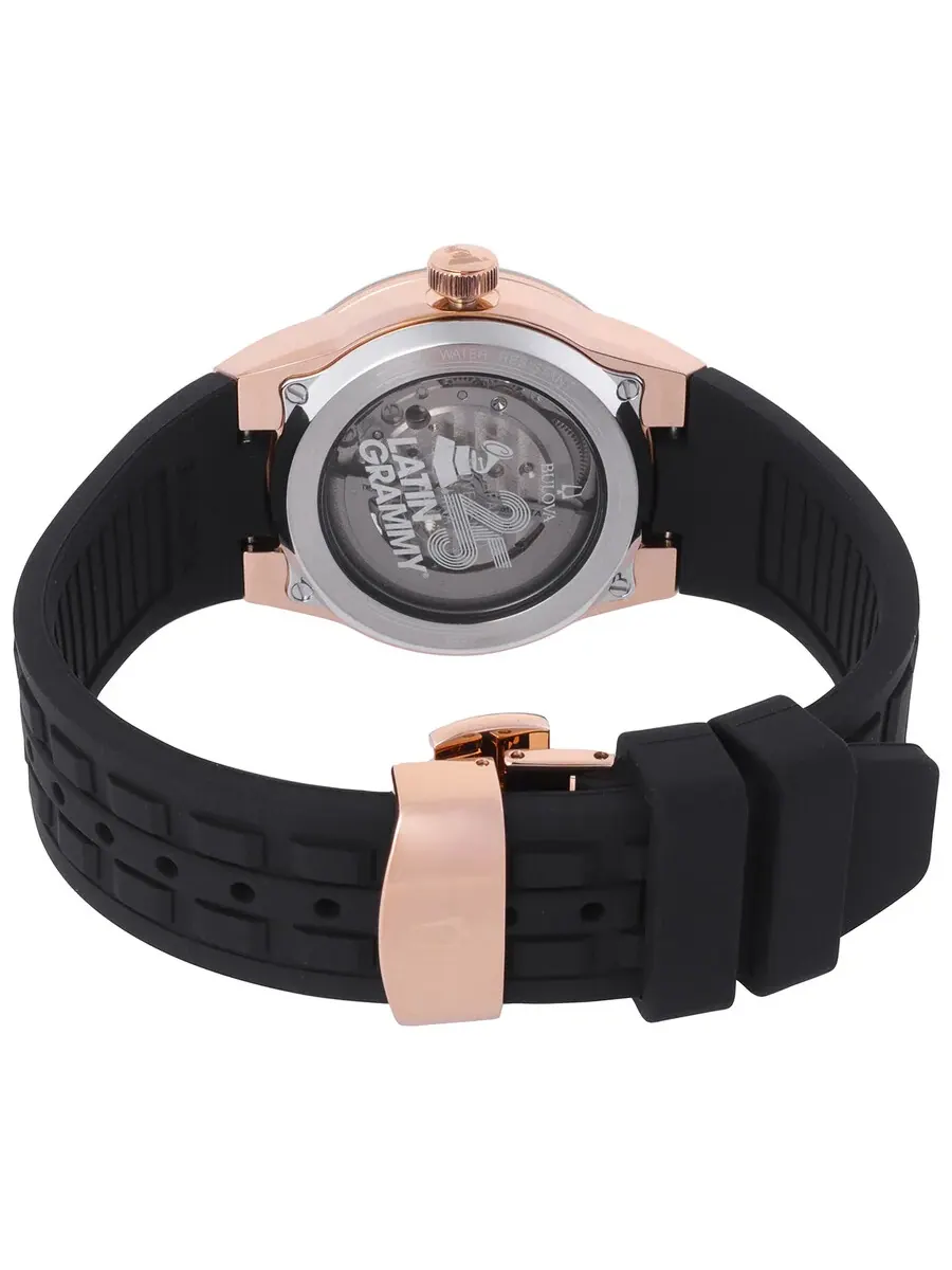 Мужские часы Bulova Latin Grammy Chronograph Automatic с серебристым циферблатом 97A186 — изображение 3 из 4