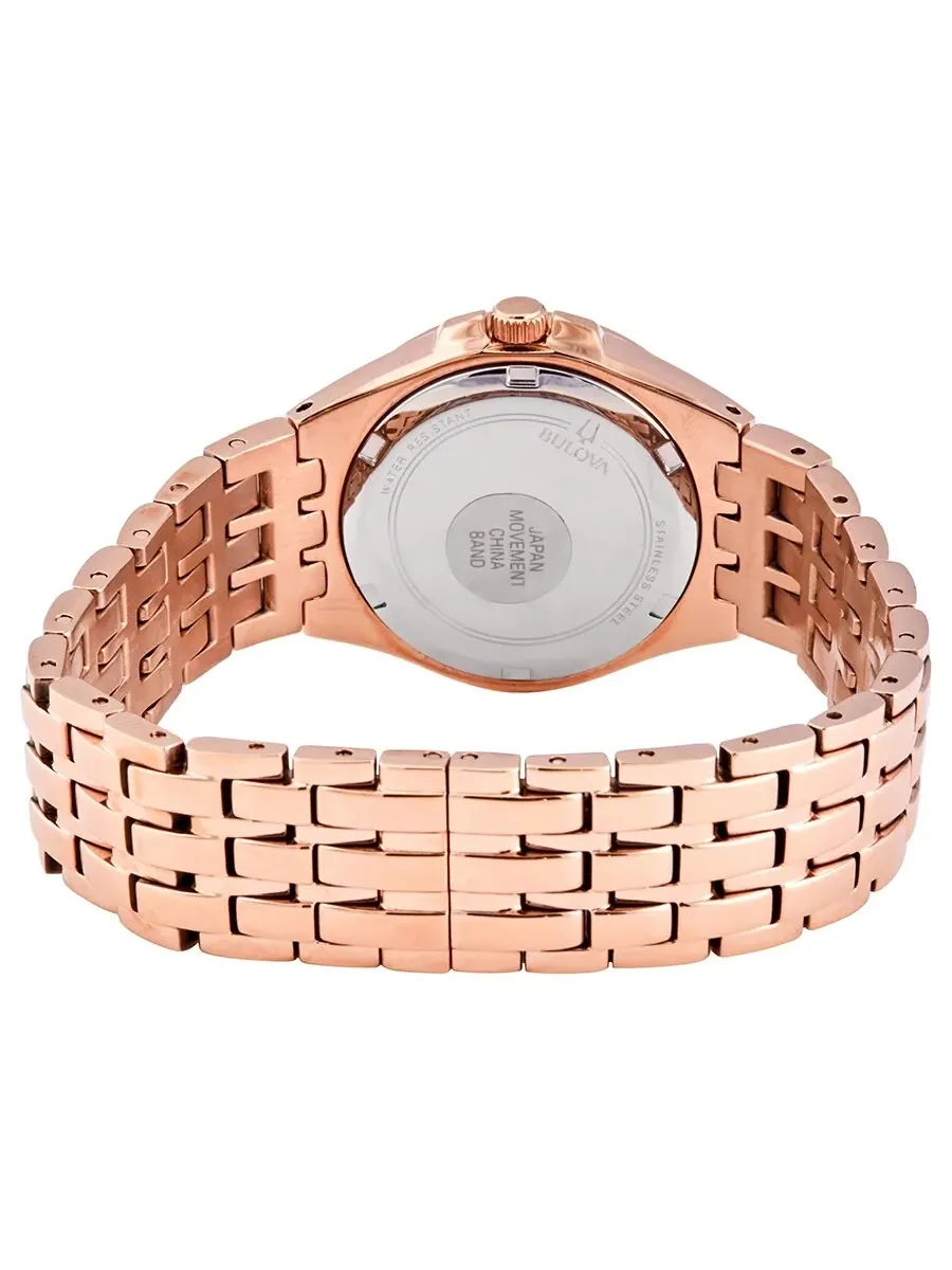 Женские часы Bulova Phantom Rose Gold-tone Baguette Swarovski Crystal 98L268 — изображение 3 из 3, оттенок розовый золотистый