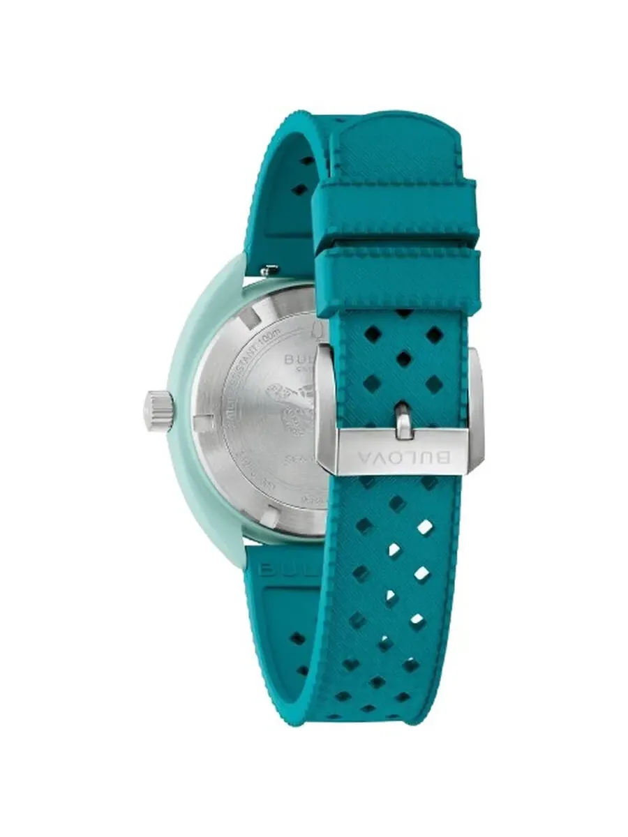 Мужские часы Bulova Snorkel Sea Turtle Quartz 98B446 — изображение 3 из 3, оттенок серый зеленый