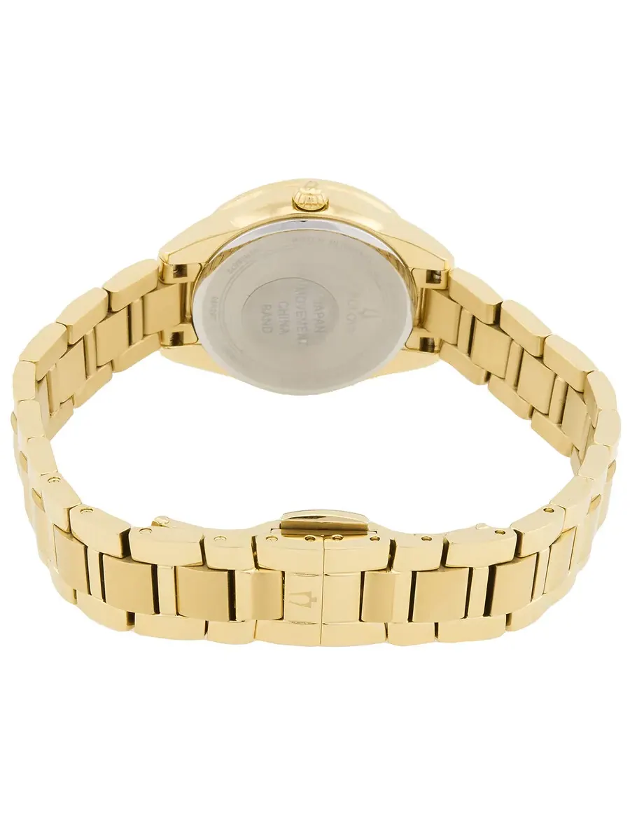 Женские часы Bulova Sutton Quartz с белым перламутровым циферблатом и бриллиантами 98R297 — изображение 3 из 3