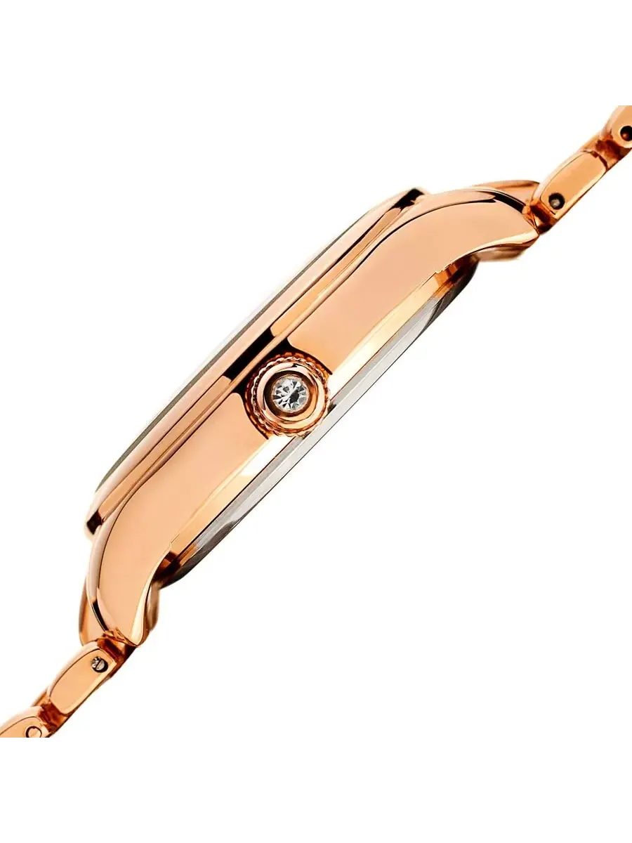 Женские часы-браслет Burgi с кристаллами Swarovski в стиле гальки — изображение 3 из 4, оттенок розовый золотистый