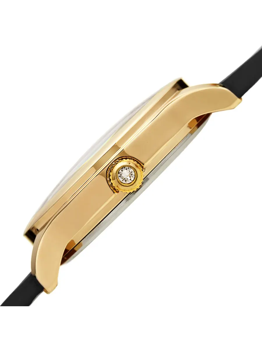 Женские часы Burgi Pebble Style с кварцевым механизмом и черным циферблатом BUR238BK — изображение 3 из 4, оттенок золотистый