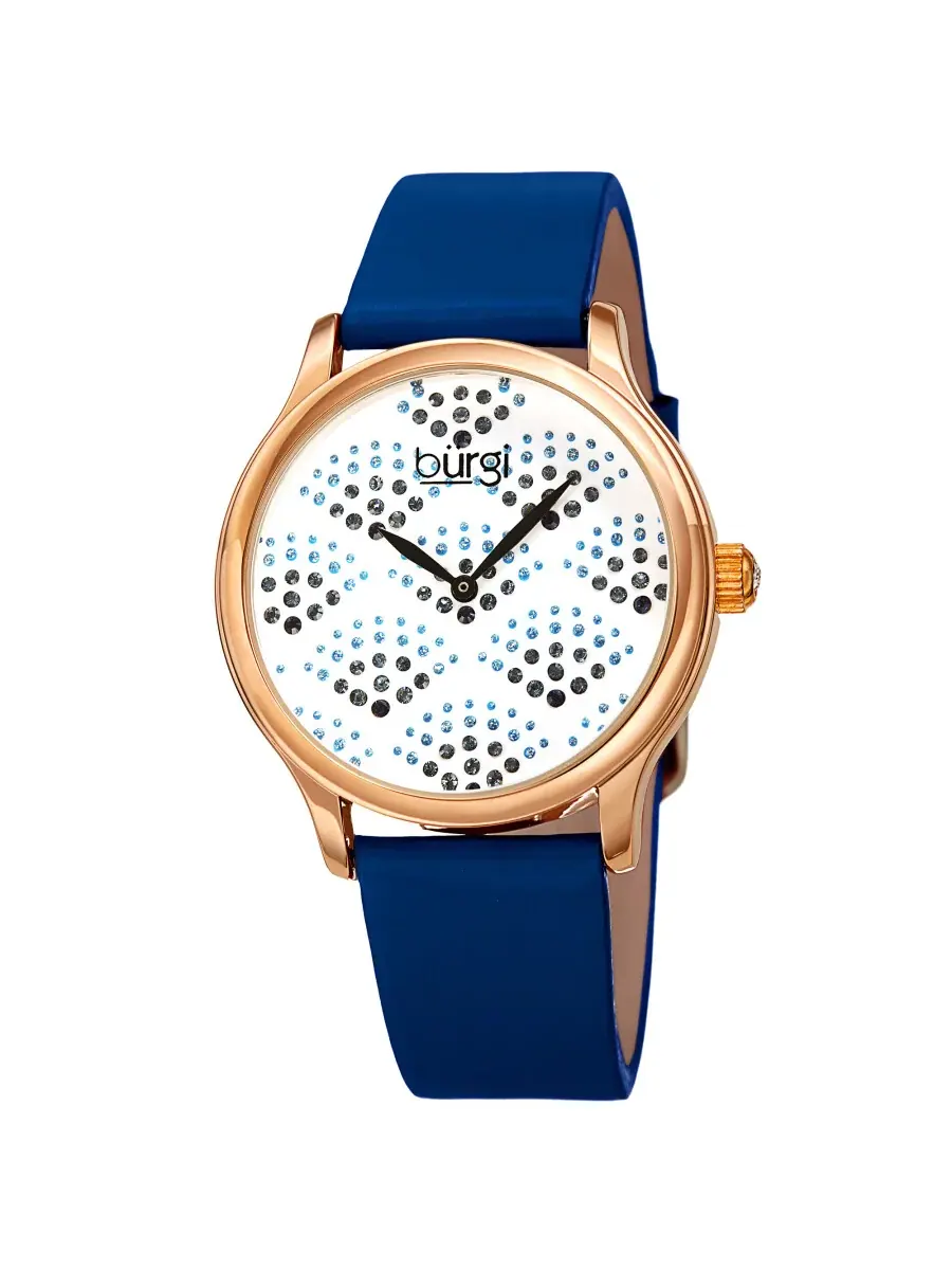 Женские кварцевые часы Burgi Pebble Style с белым циферблатом BUR238BU
