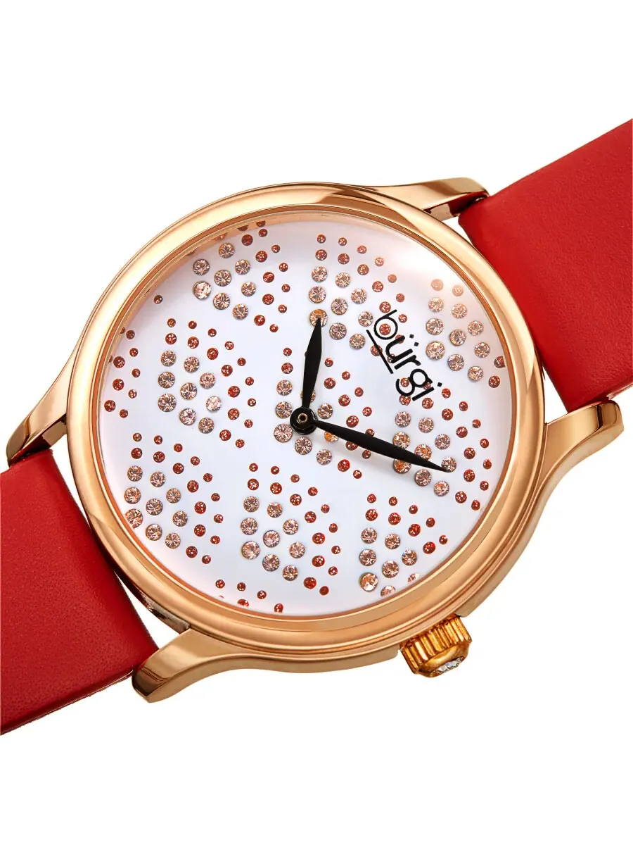 Женские часы Burgi Pebble Style с кварцевым механизмом и белым циферблатом BUR238RD — изображение 2 из 4, оттенок золотистый