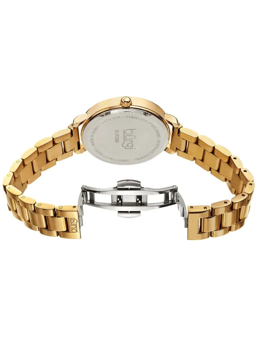 Женские часы Burgi с кварцевым механизмом — изображение 4 из 4, оттенок золотистый